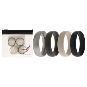 Silicone Wedding 6mm Smooth Ring by ROQ for Men - 10 mm Ring